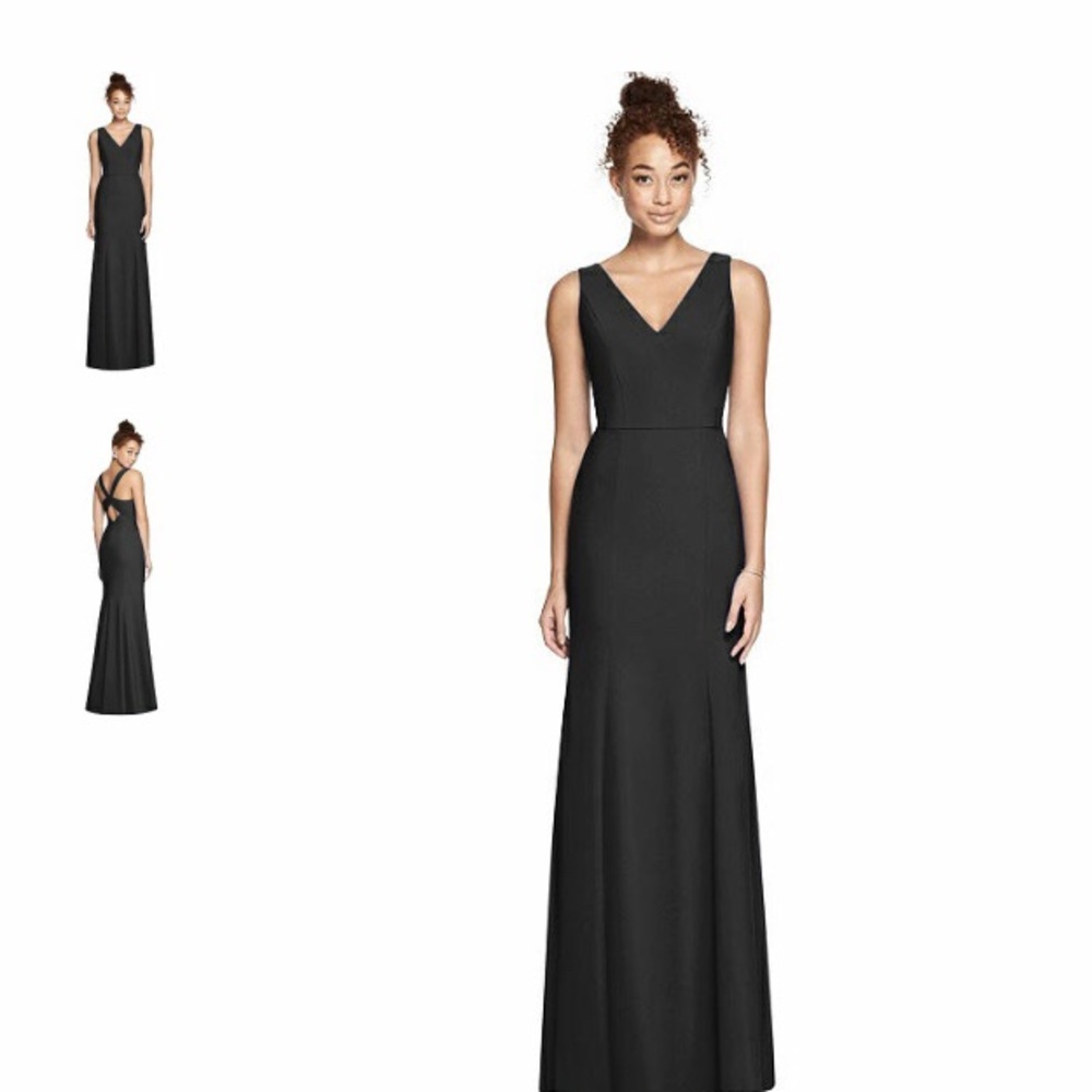 Black Floor Length Bridesmaid’s Dress